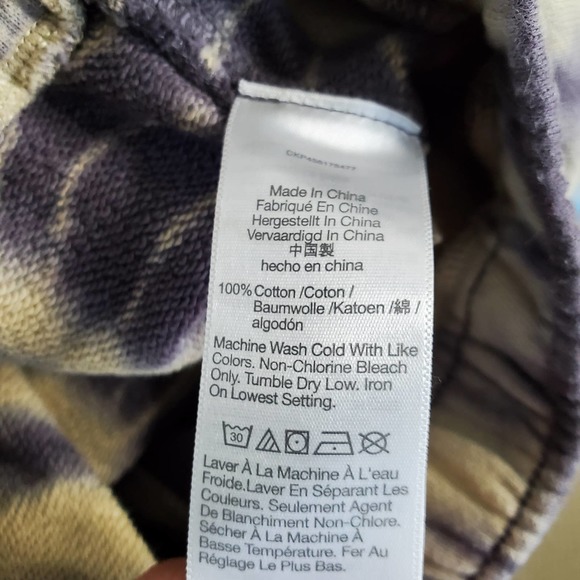 MADEWELL • Purple Beige Tie-Dye (Re)sourced Cotton Sweatshorts Sz M - Picture 6 of 7